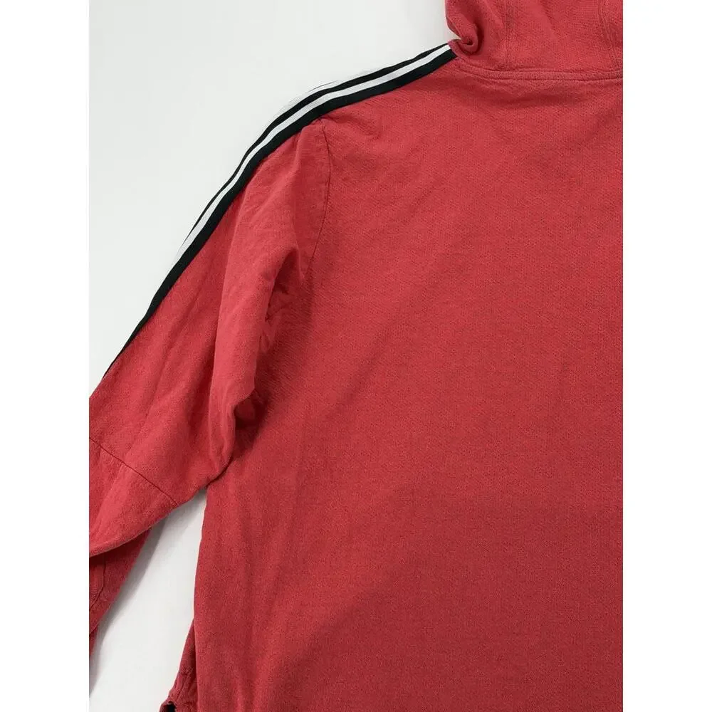 Adidas Red Washed Hoodie Pullover XL Athletic‎ Casual Cotton Blend